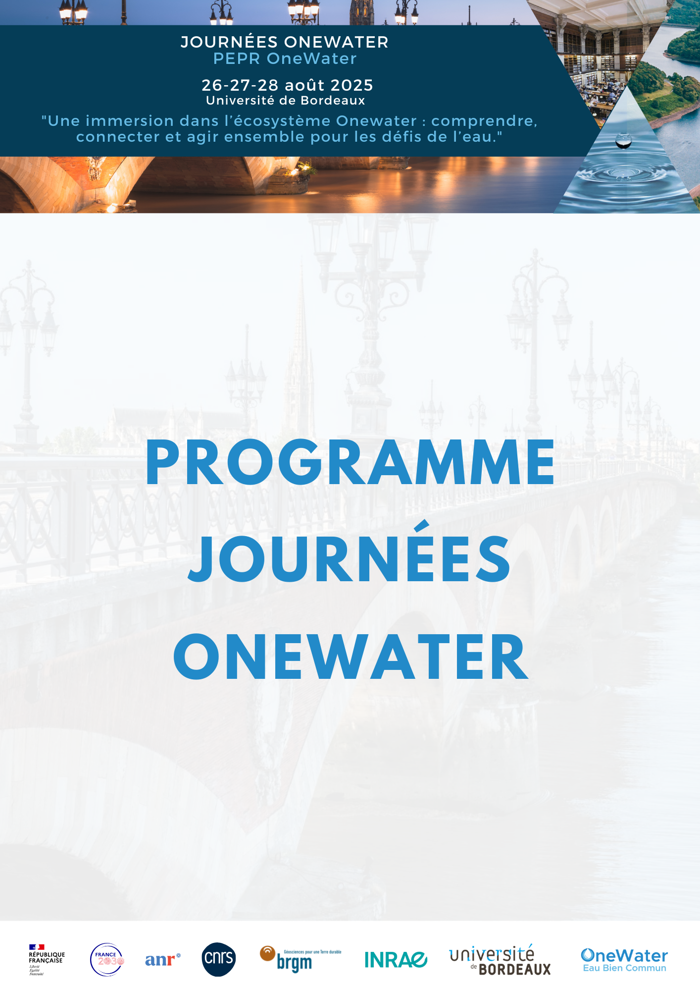 Programme - Journées OneWater 2025©ONEWATER JOW25