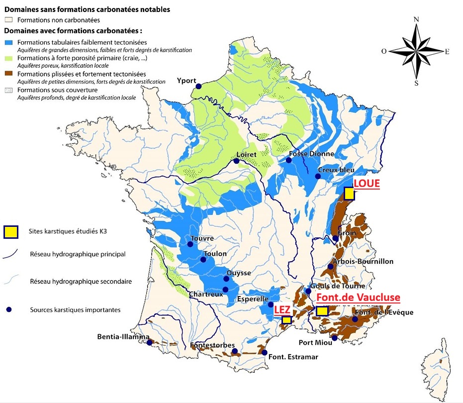 Carte formation karstique 