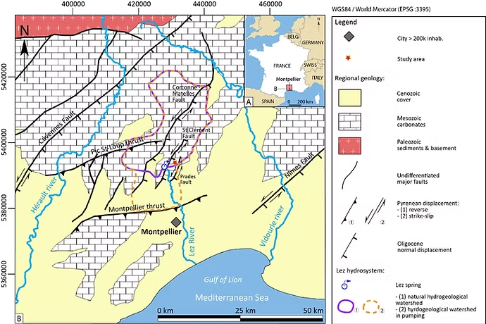Carte géologique source du LEZ