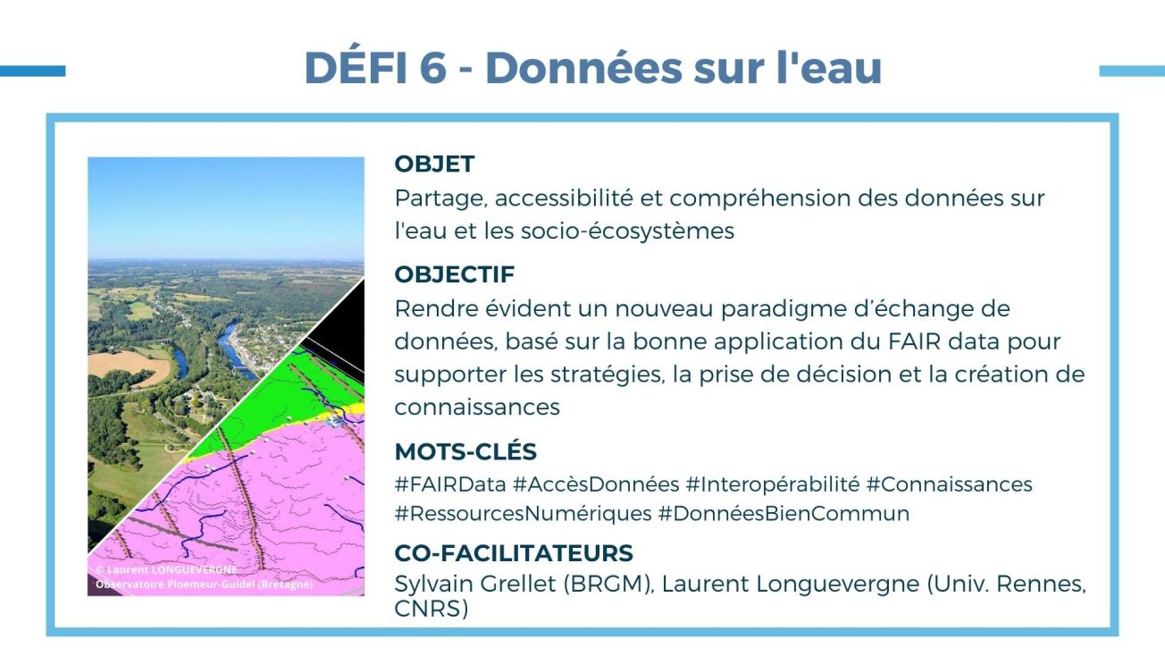 DÉFI 6 - Partage des données sur l’eau