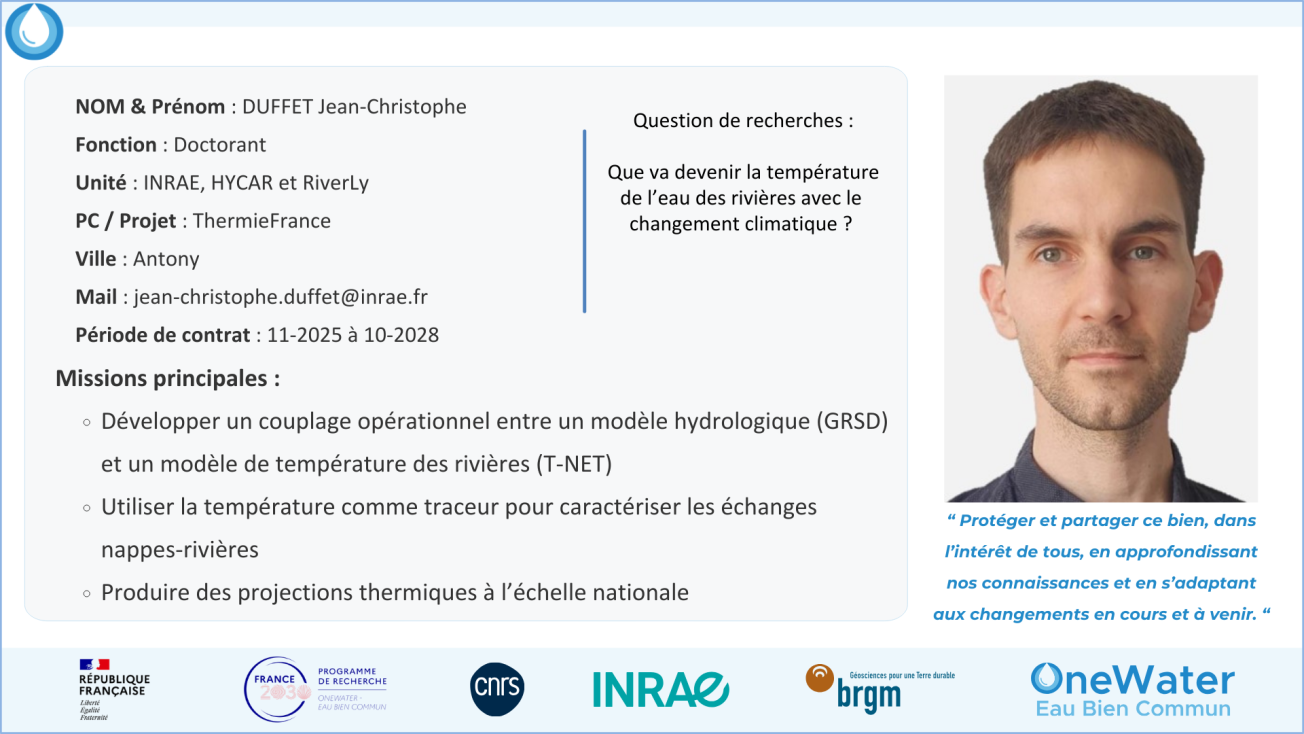 OneWater Early-Career Researchers | OneWater - Eau Bien Commun