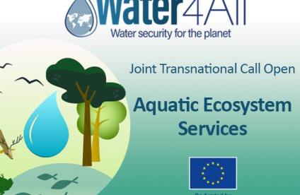 Visuel de l'appel à projets du partenariat Water4All : Services écosystémiques aquatiques