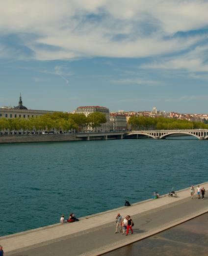 Photo des quais du Rhône à Lyon