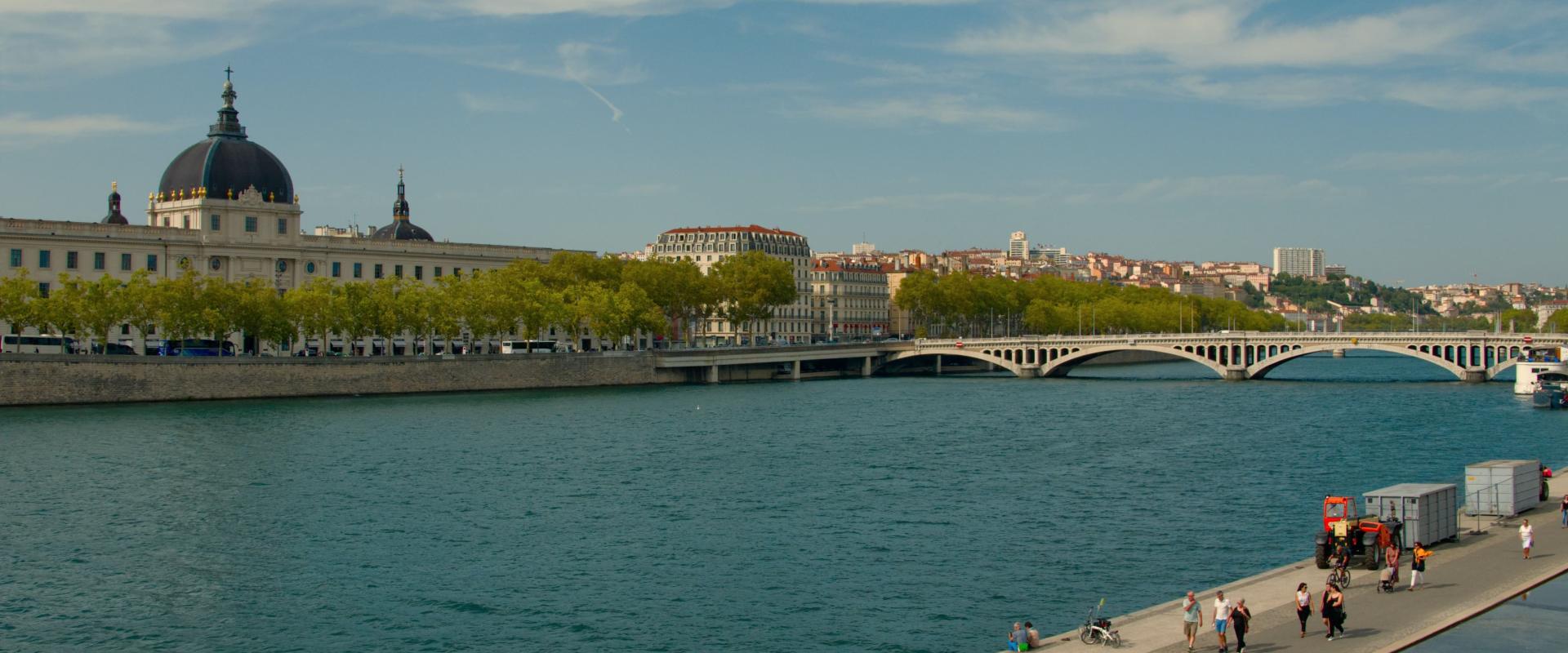 Photo des quais du Rhône à Lyon