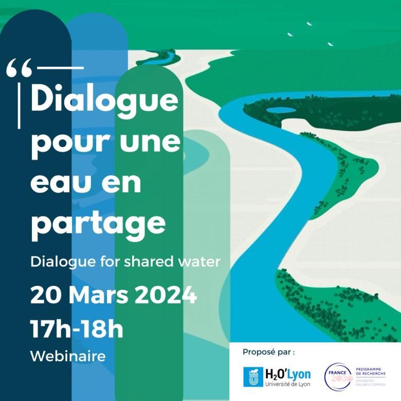 Visuel réalisé pour la promotion du webinaire Dialogue pour une eau en partage